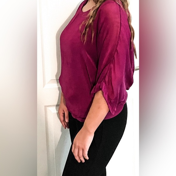GIUSY Oversized Silk Blouse One Size - Picture 7 of 10